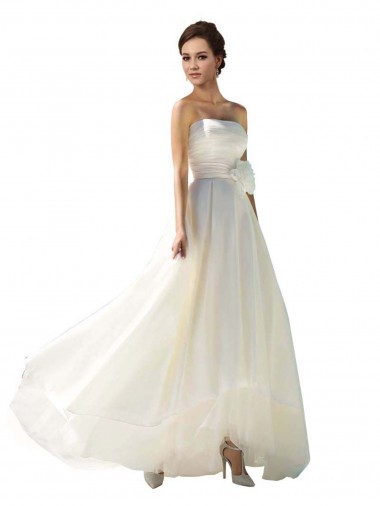 Wholesale Strapless A-Line Taffeta Wedding Dress