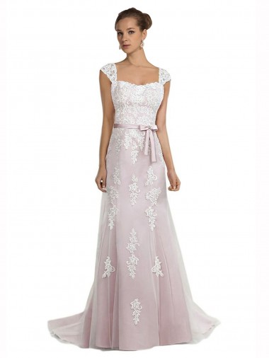 Wholesale Strapless Mermaid Tulle Lace Beach Wedding Dress with Belt