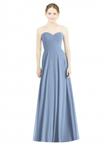 Wholesale Strapless Sweetheart Chiffon Bridesmaid Dress