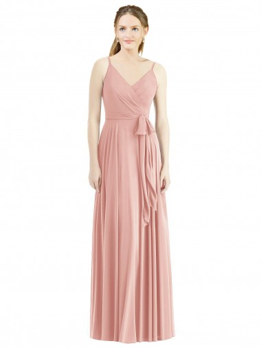 Wholesale Romantic Full length Long Chiffon Bridesmaid Dress