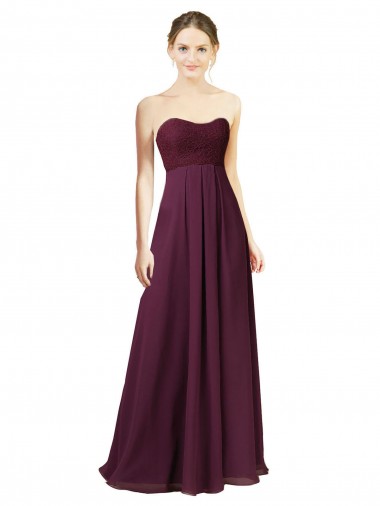 Wholesale Dreamy Lace Over Chiffon Bridesmaid Dress