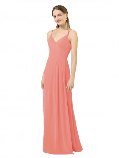 Wholesale Flirty Chiffon Bridesmaid Dress with Modern Back Detail