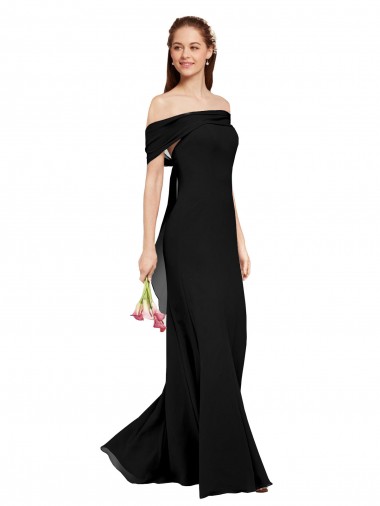Wholesale Fit and Flare Long Chiffon Bridesmaid Dress / Prom Dress with Sash and Open Back