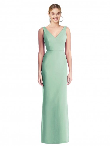 Wholesale Sleeveless Tie Back Chiffon Trumpet Chiffon Bridesmaid Dress