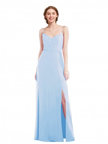 Wholesale Tie Back Cutout Maxi Formal Bridesmaid Dress with Front Slit