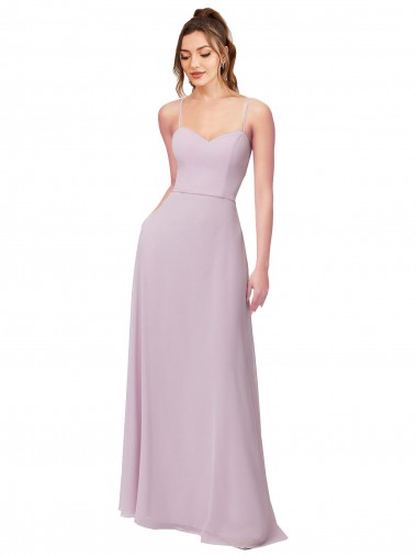 Wholesale Sweetheart Tie-Back Chiffon Bridesmaid Dress