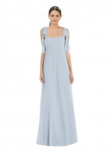 Wholesale Tie Shoulder Empire Waist Maxi Bridesmaid Dress