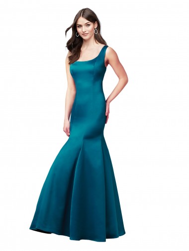 Wholesale Long Sleek Satin Bridesmaid Dress / Prom Dress with U-Back