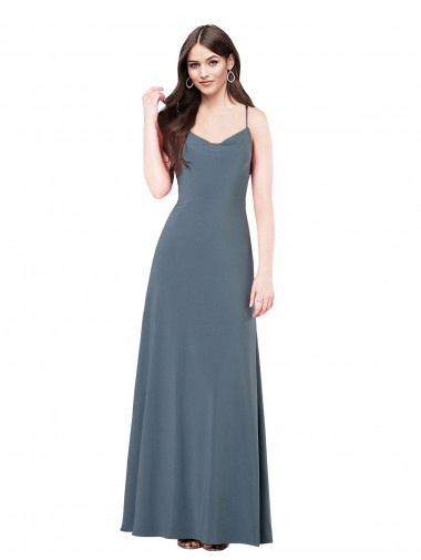 Wholesale Classic Spandex Bridesmaid Dress / Prom Dress with Scoop Neckline