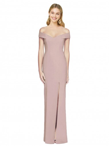 Wholesale Off the Shoulder Criss Cross Back Trumpet Bridesmaid Dress / Prom Dress