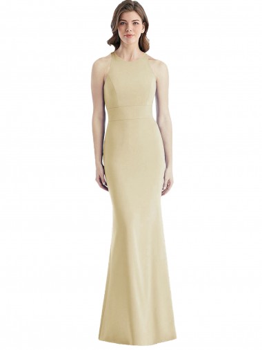 Wholesale Criss Cross Twist Cutout Back Trumpet Bridesmaid Dress / Prom Dress