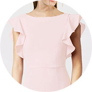 Wholesale Ruffle Sleeves Bridesmaid Dresses